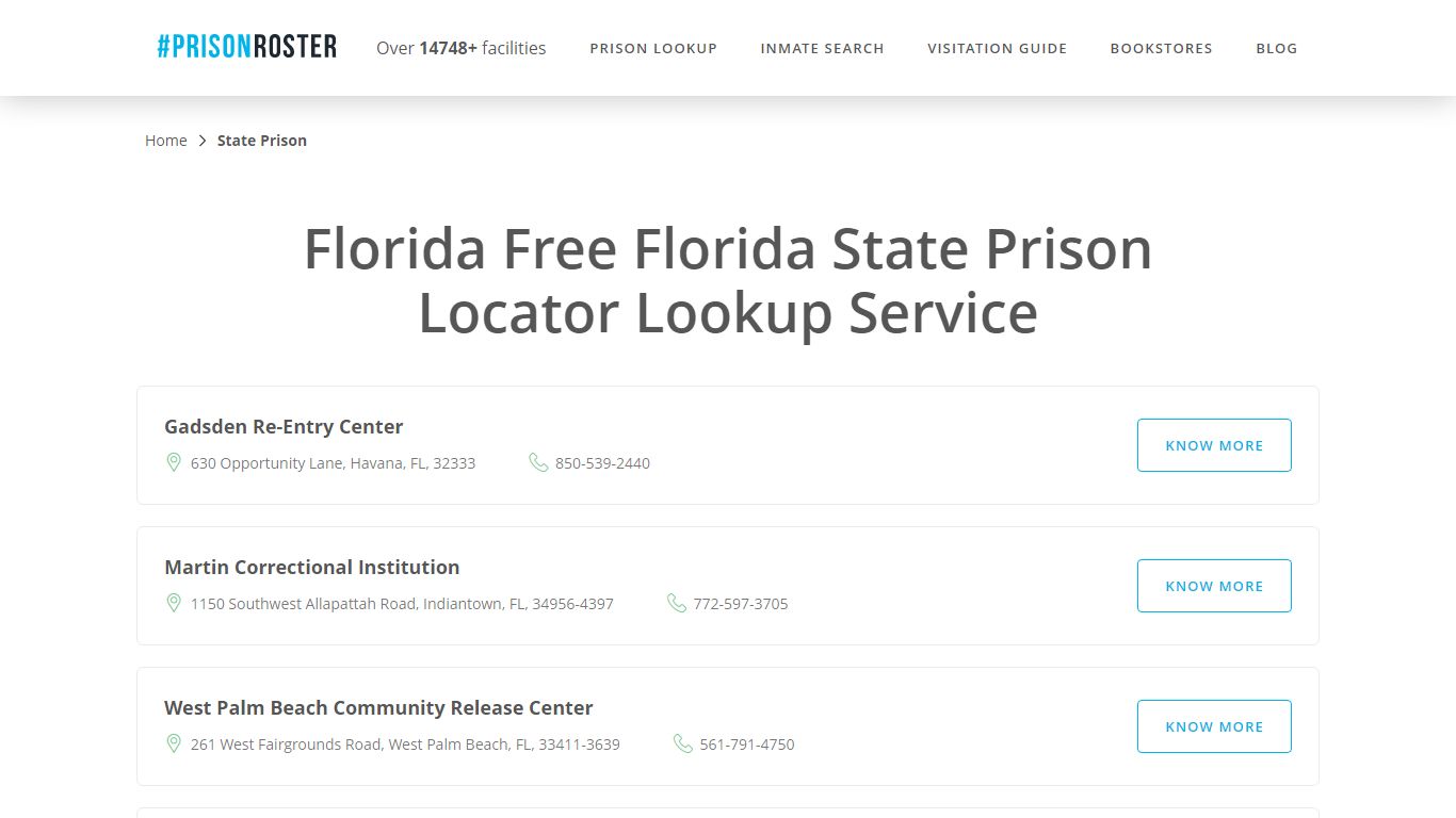 Florida State Prison Inmate Lookup - Prisonroster